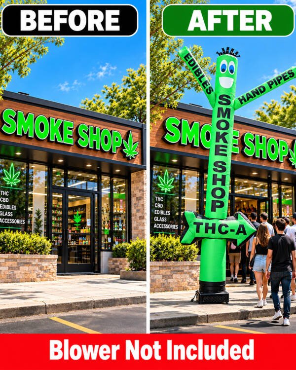 18ft Smoke Shop Edibles & Hand Pipes Air Inflatable Dancer