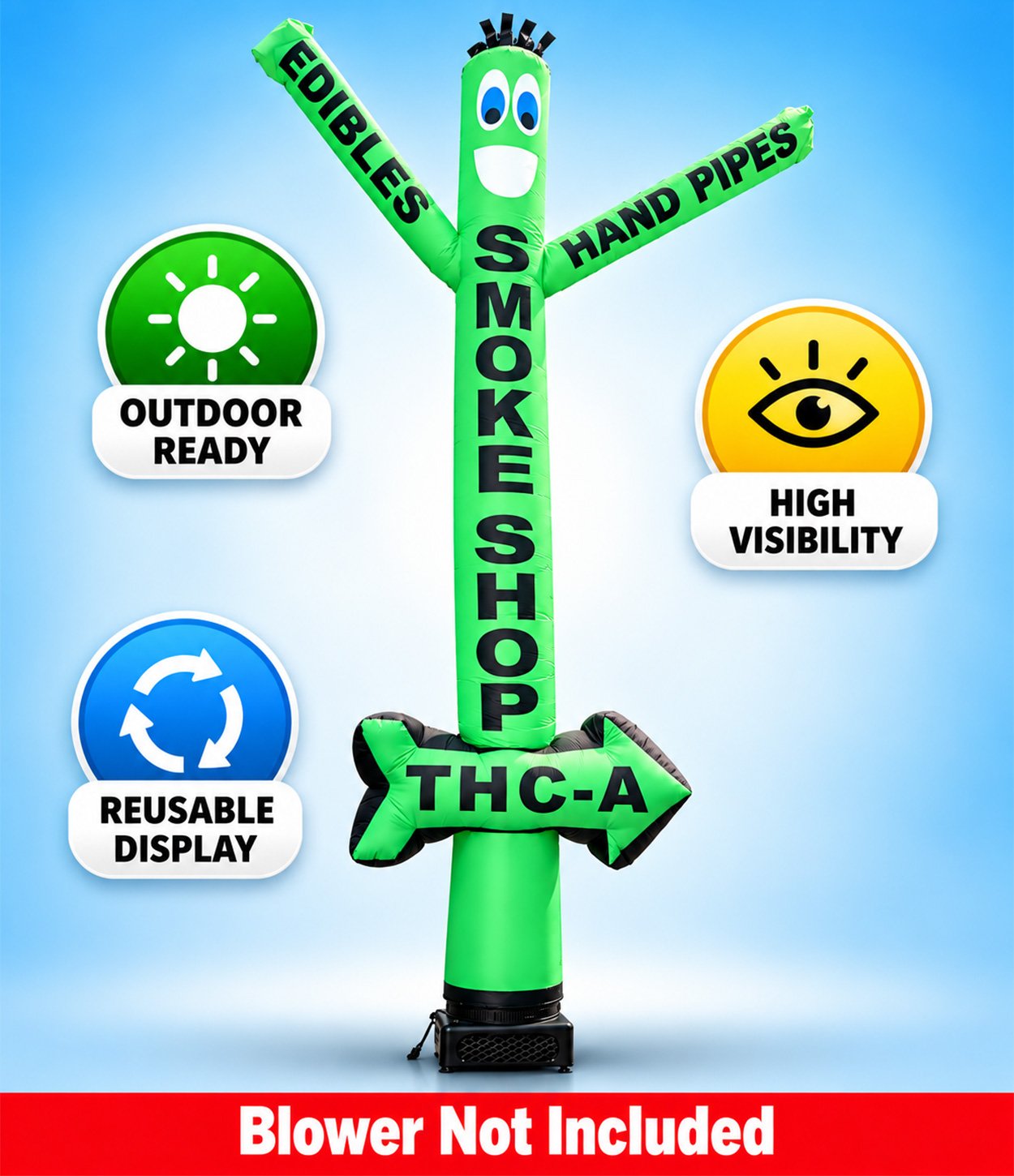 18ft Smoke Shop Edibles & Hand Pipes Air Inflatable Dancer