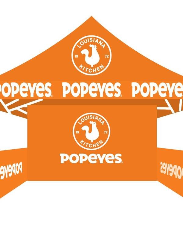 10x10 Ft Popeyes Pop-Up Advertising Tent