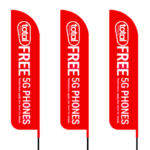 Total wireless Feather flags