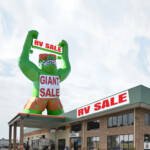 Giant Inflatable Gorilla RV Promotion