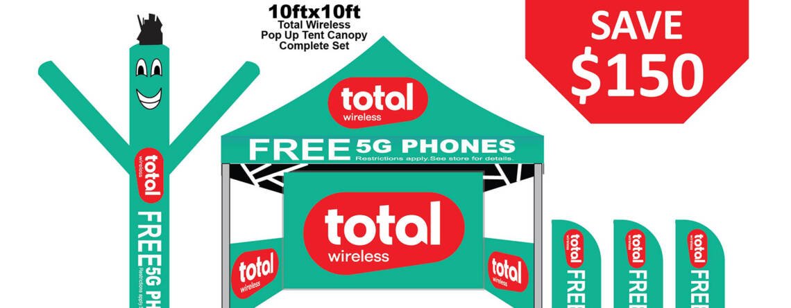 Total by Wireless Premium Pack - Without Arrow - 10x10 Tent