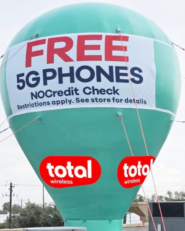 22ft Total Wireless rooftop balloon