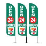 7-Eleven 12ft Outdoor Promotional Feather Flag Pack