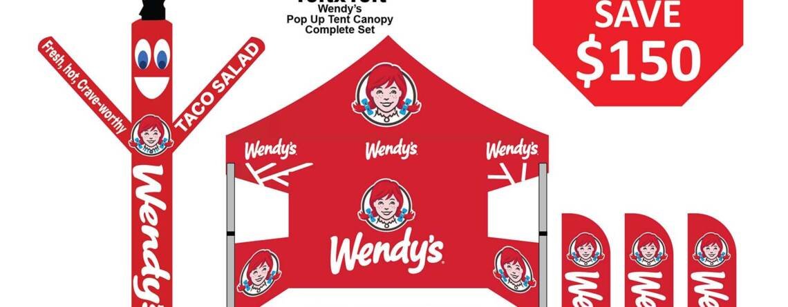 Wendy’s Outdoor Advertising Premium Pack Deal With 10x10 Canopy Tent