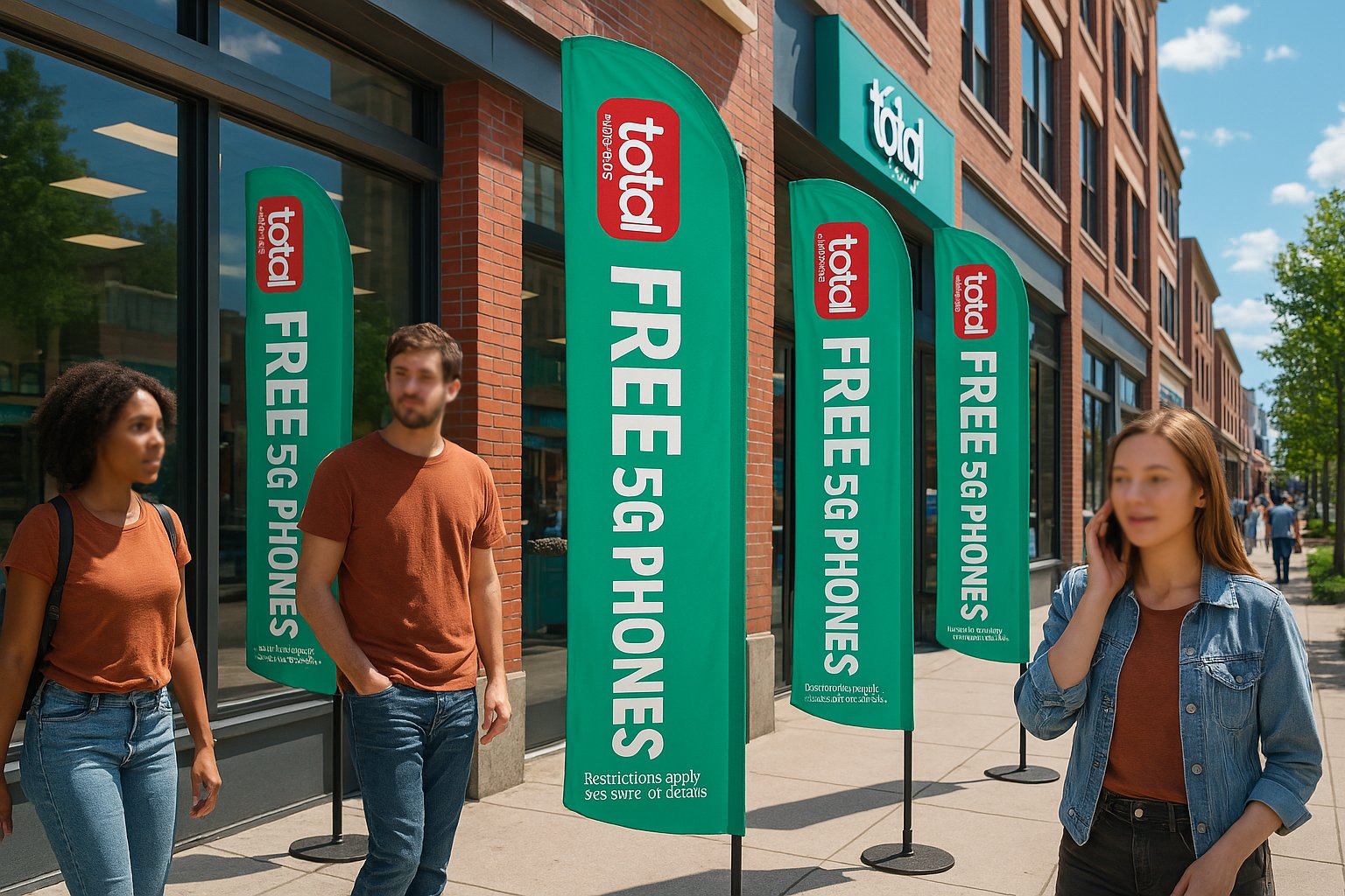 12ft Total Wireless Feather Flags