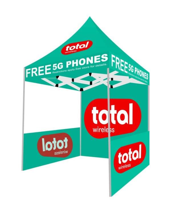 5ft x 5ft Custom Total Wireless Pop-Up Tent