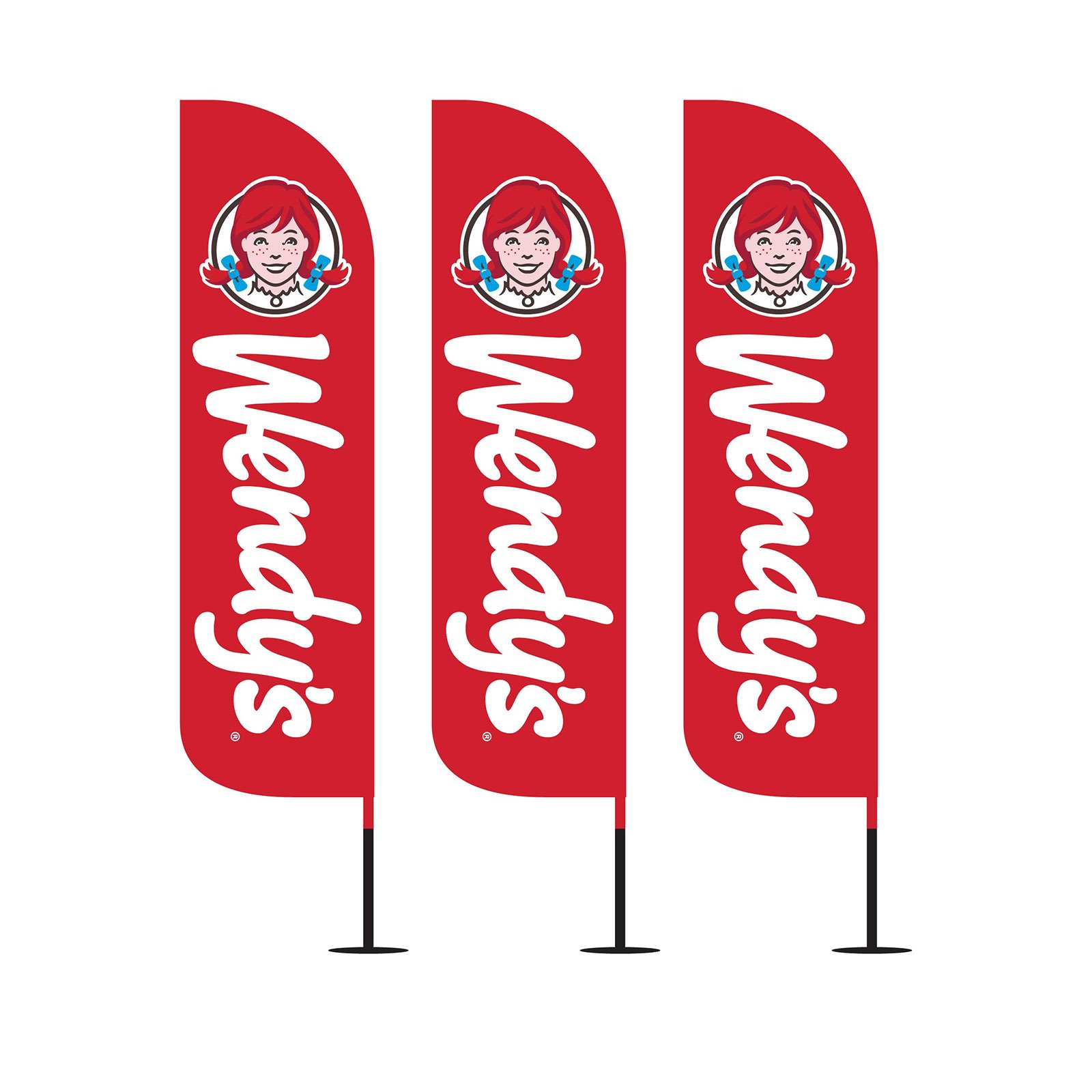 Wendy’s 12ft Outdoor Advertising Feather Flag