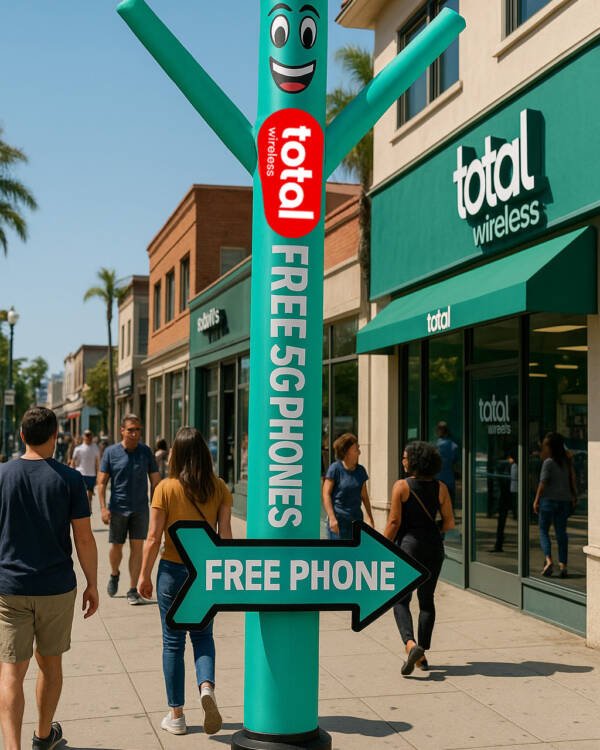Total by Wireless - 20ft Air Dancer with Arrow