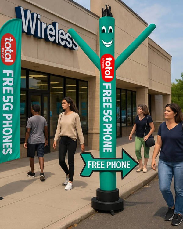 Total by Wireless - 20ft Air Dancer with Arrow
