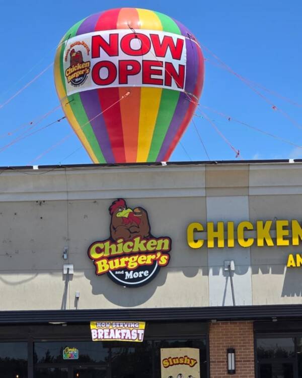 Chicken Burger Rooftop Inflatable Balloon