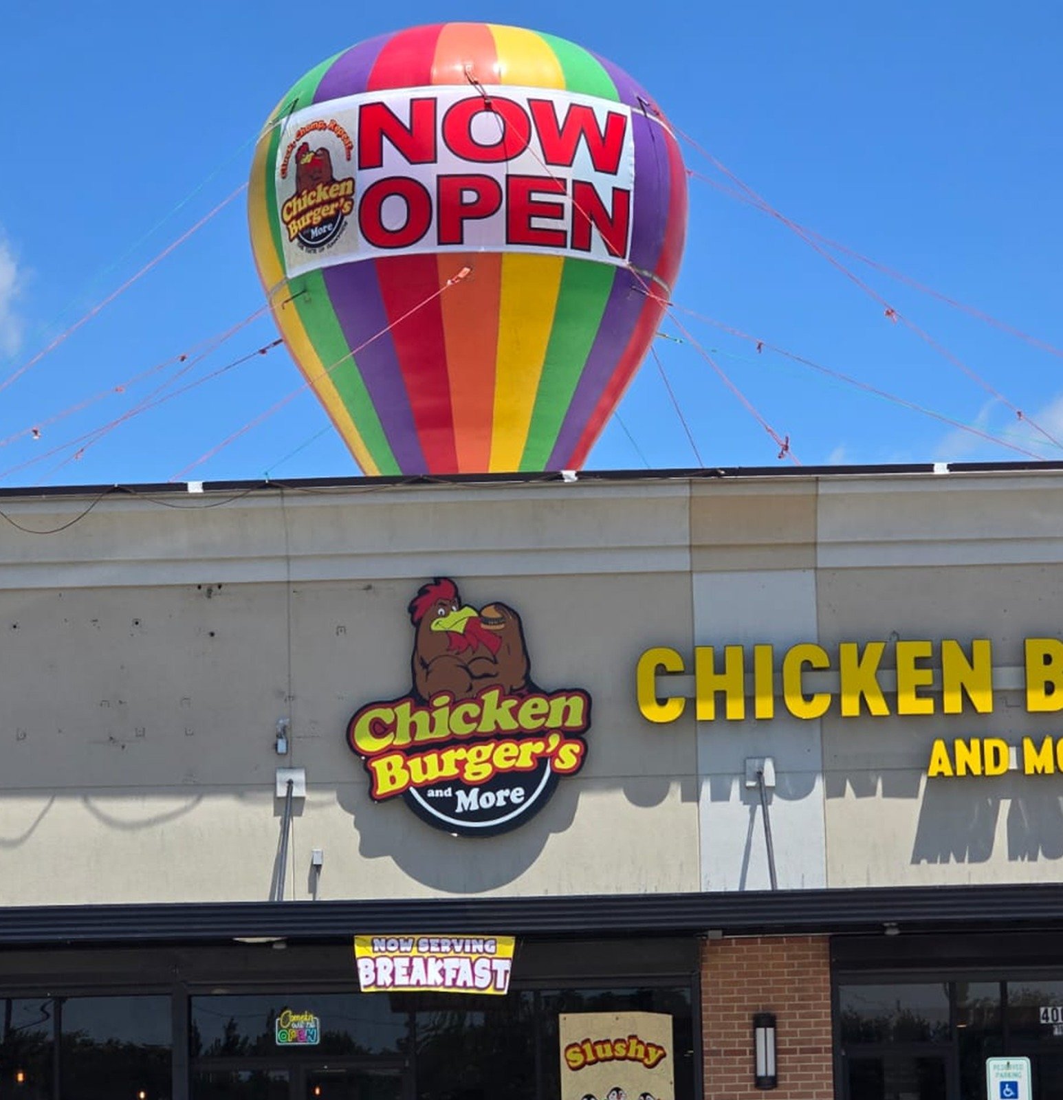 Chicken Burger Rooftop Inflatable Balloon