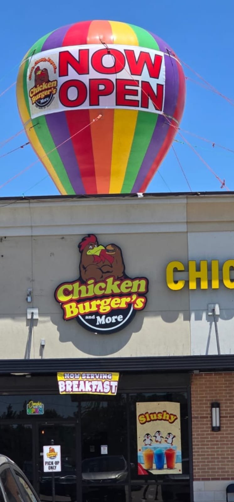 Chicken Burger Rooftop Inflatable Balloon