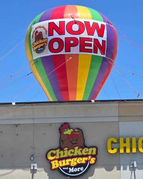 Chicken Burger Rooftop Inflatable Balloon