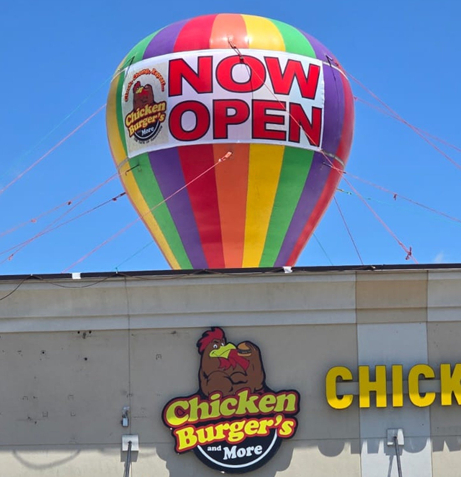 Chicken Burger Rooftop Inflatable Balloon