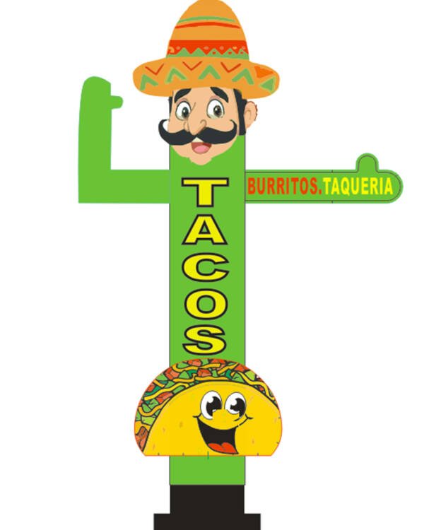 10ft Tacos Inflatable Tube Man