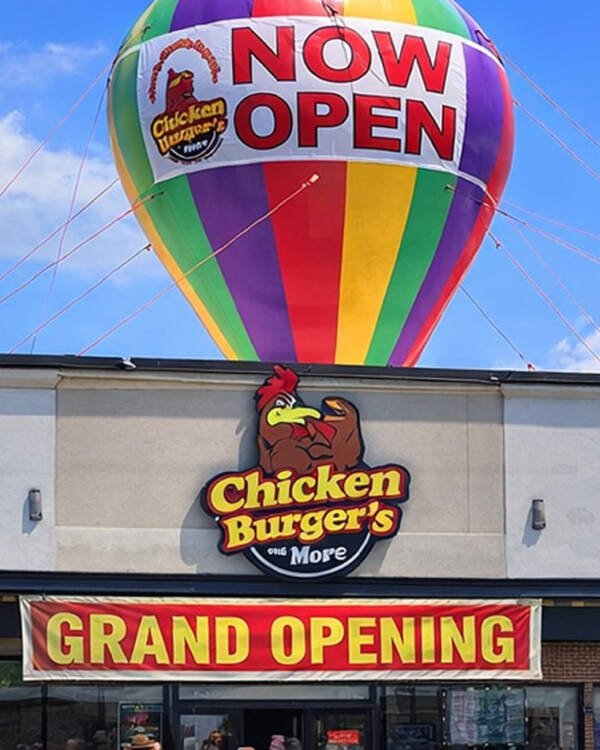 Chicken Burger Rooftop Inflatable Balloon
