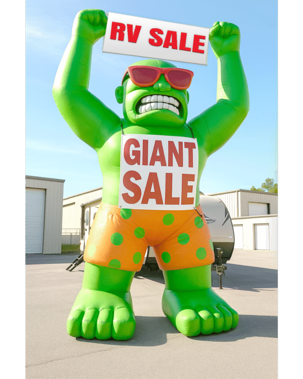 Giant Inflatable Gorilla RV Promotion