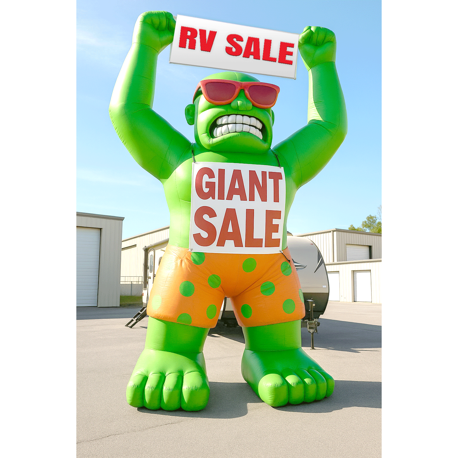 Giant Inflatable Gorilla RV Promotion