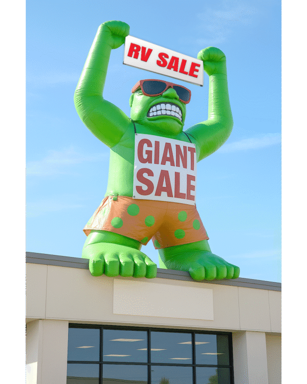 Giant Inflatable Gorilla RV Promotion