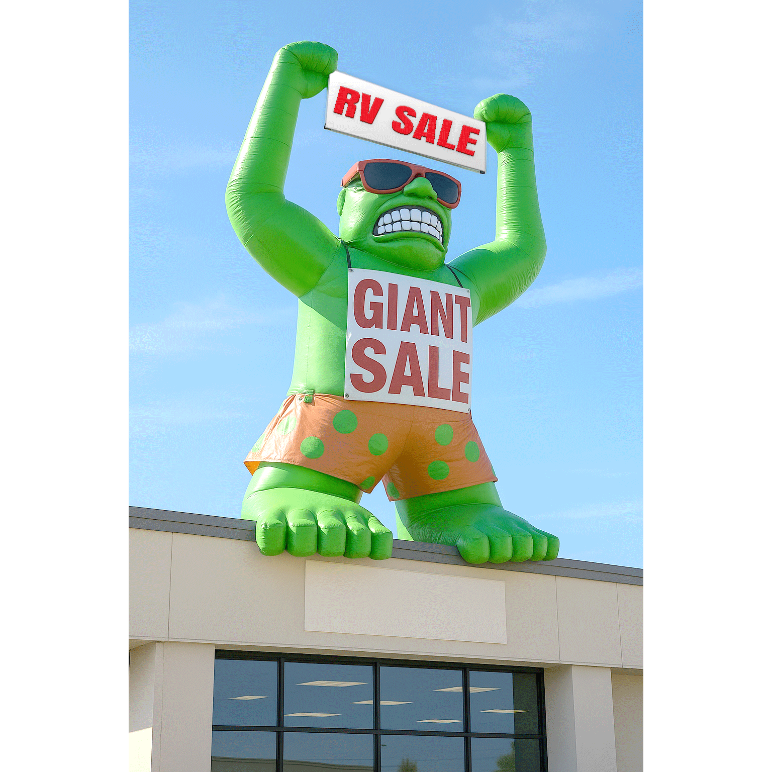 Giant Inflatable Gorilla RV Promotion
