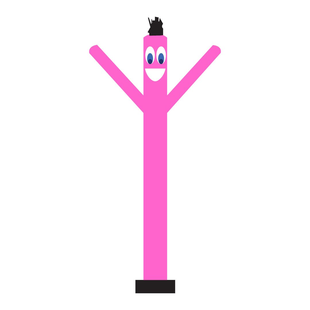 Solid Pink Color Air Dancers