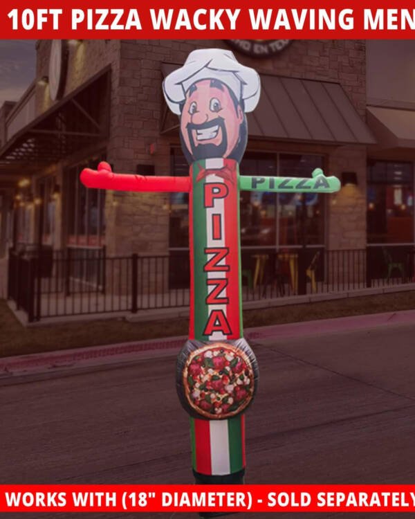 10ft Pizza Advertising Waving Sign – Compatible with 18-inch Diameter Blowers - Image 4