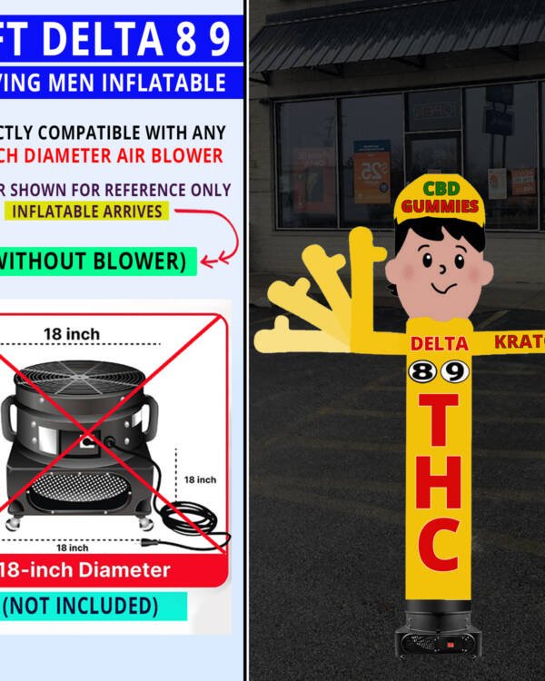 10ft Delta Waving Men Inflatable