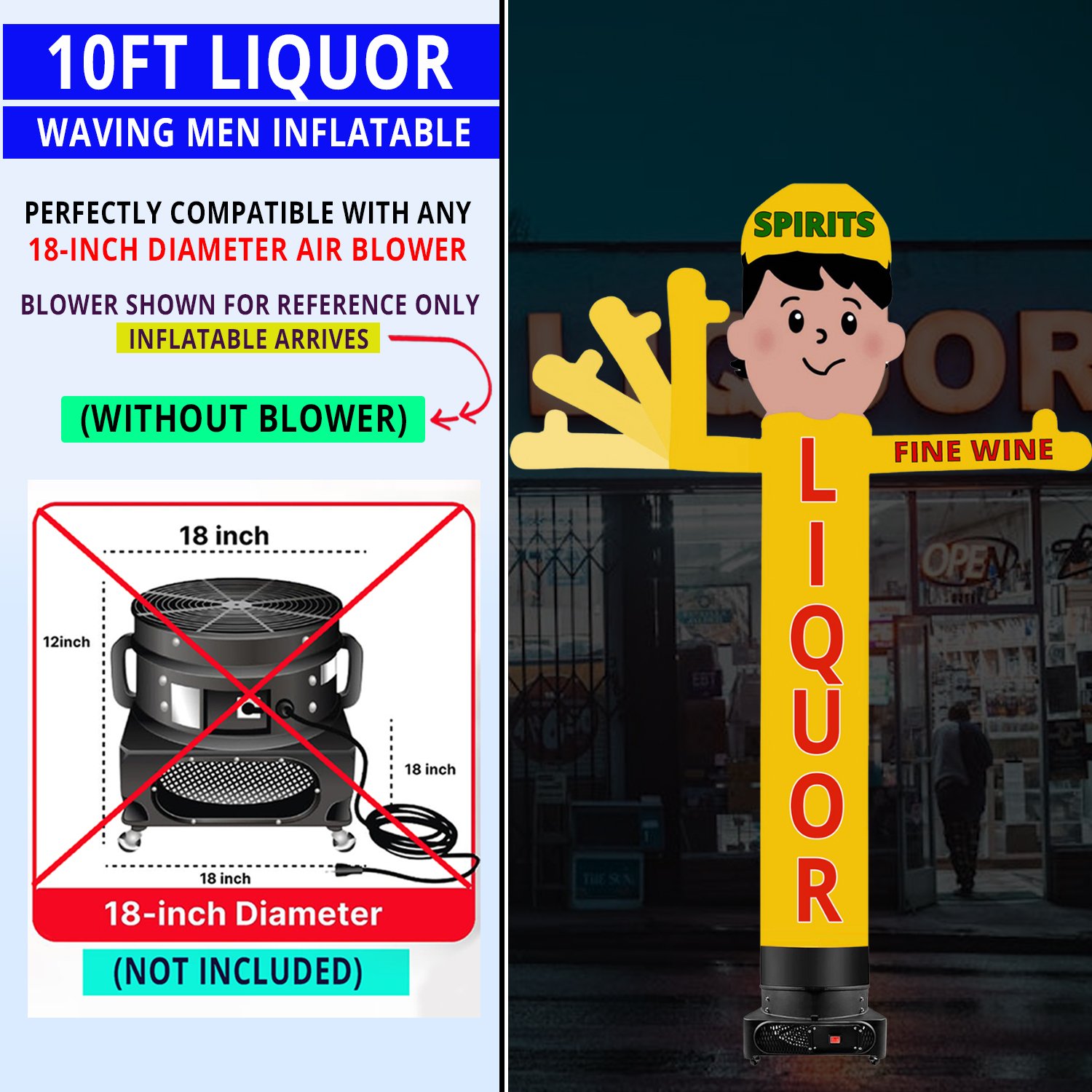10ft Liquor Waving Men Inflatable