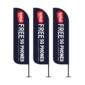 12ft Total Wireless Feather Flags Navy Blue Pack of 3