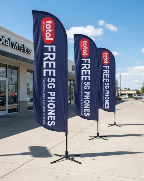 12ft feather flags total wireless
