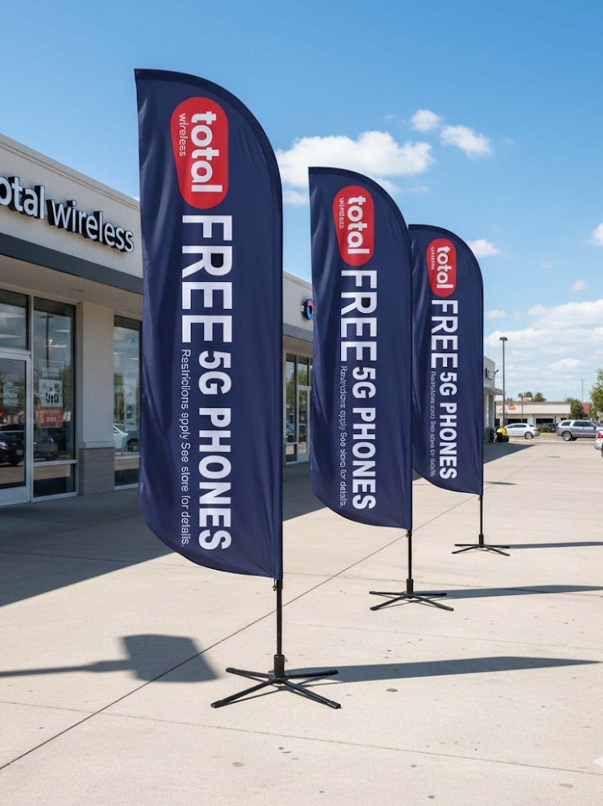 12ft Total Wireless Feather Flags for Outdoor Advertising