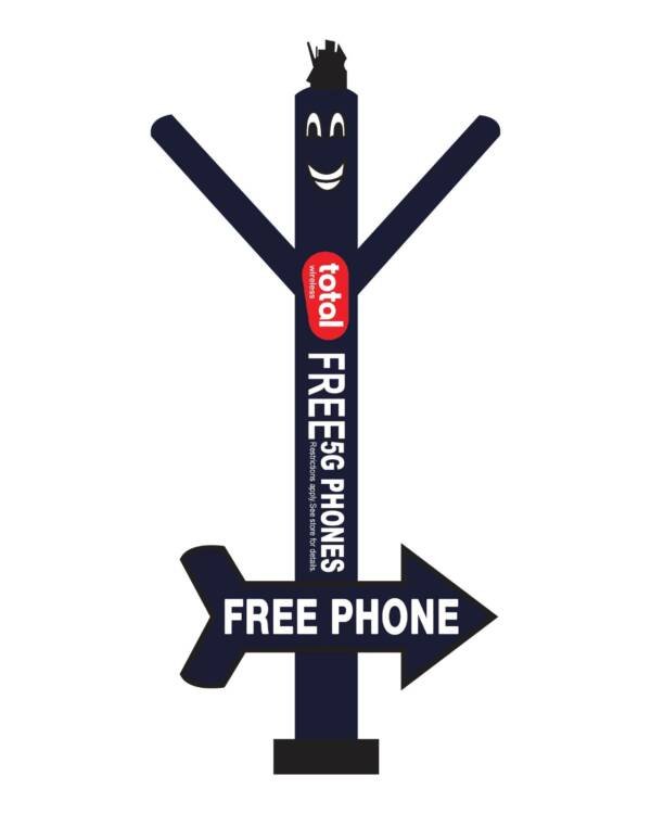 20ft Navy Blue New Total Wireless Air Dancer Tubemen