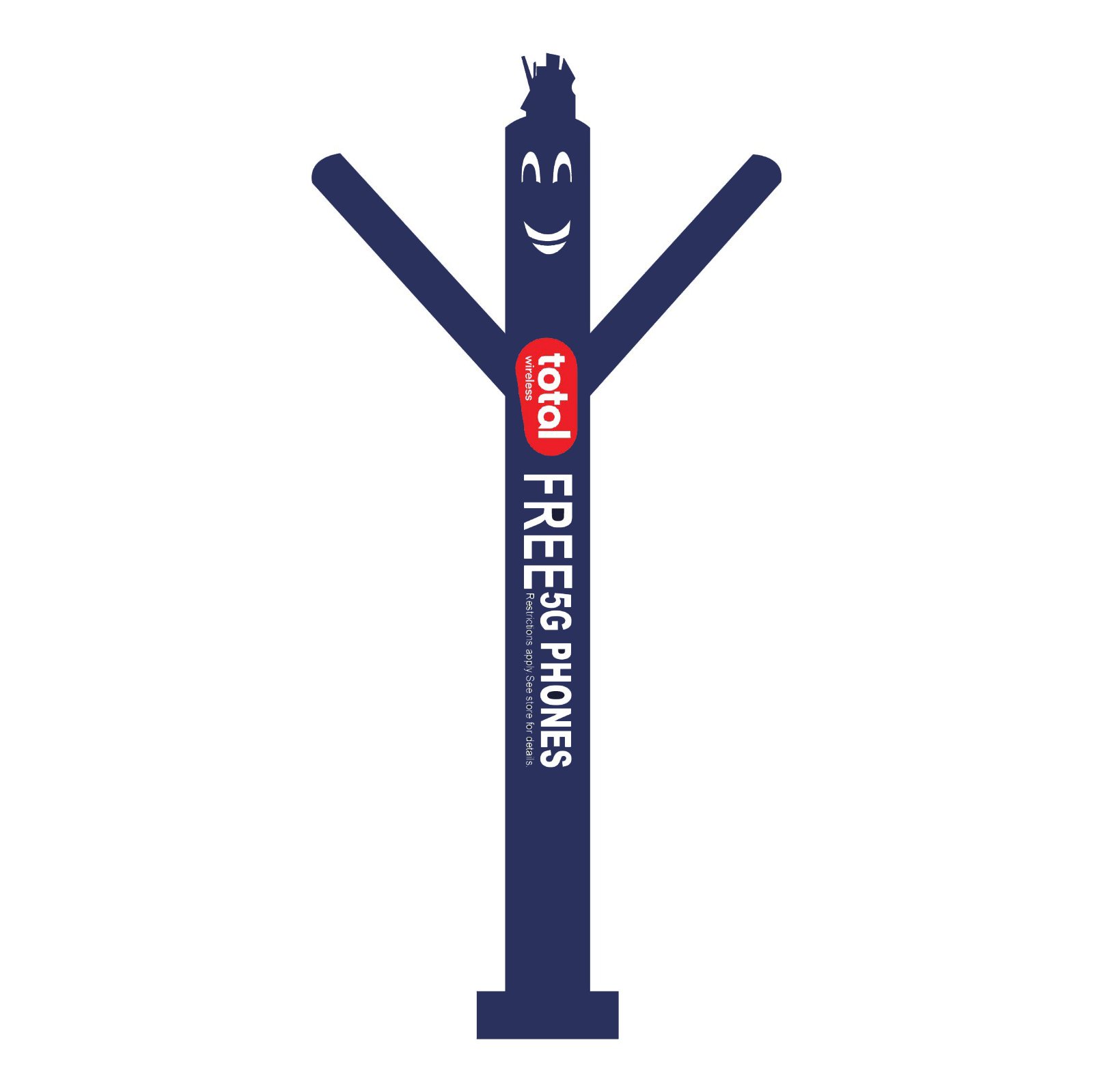 20ft Total Wireless Navy Blue Air Dancer Tube Men