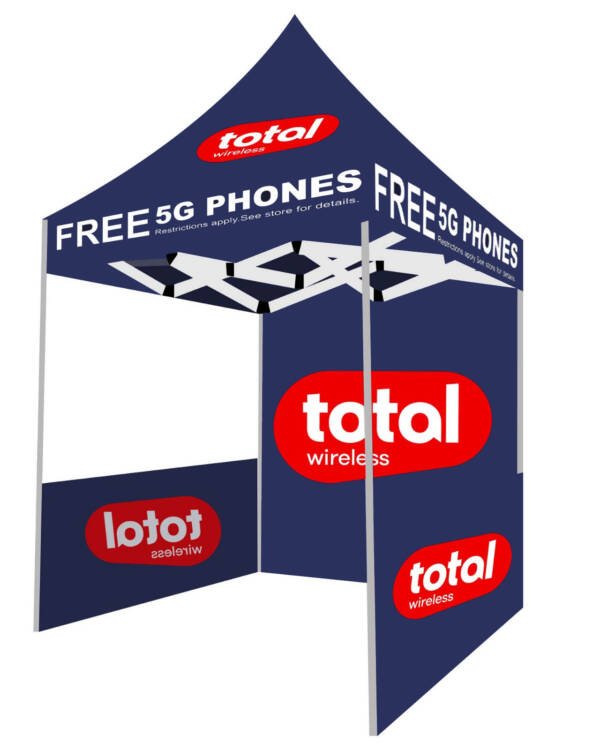 5x5 Total Wireless Canopy Tent Navy Blue