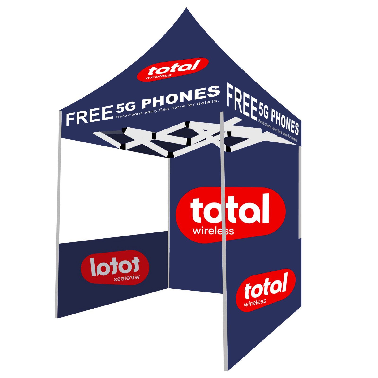 5x5 Total Wireless Canopy Tent Navy Blue