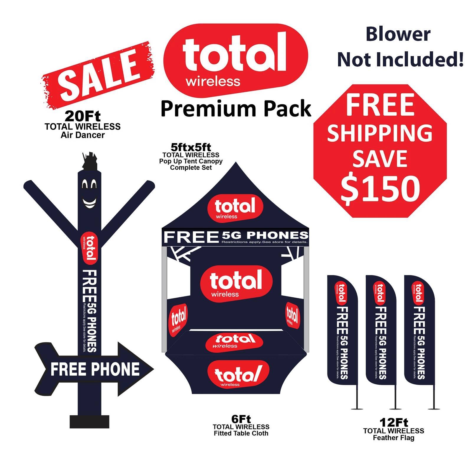 Total-Wireless-–-5G-PHONES-Advertising-Premium-Pack-With-5x5ft-Tent-Navy-Blue