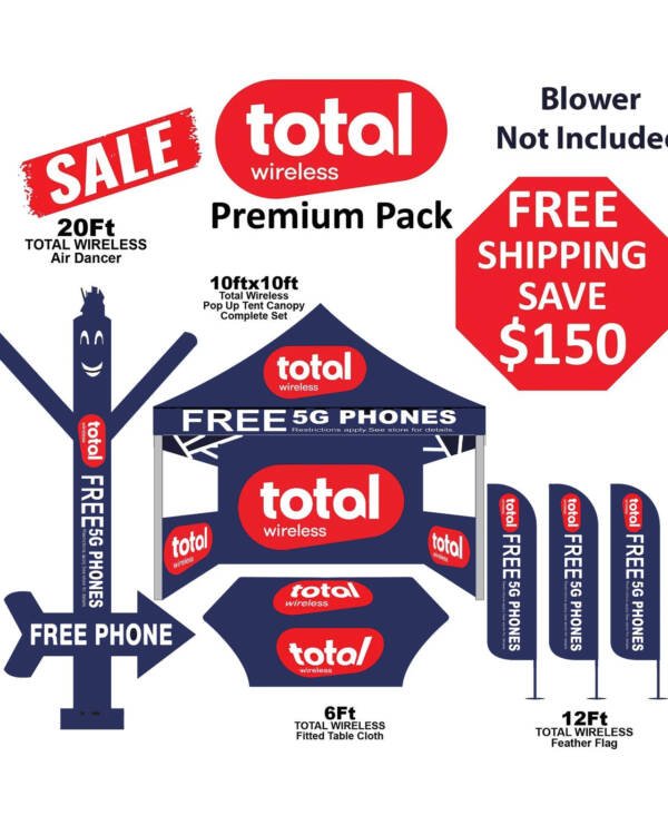 Premium Pack Total Wireless – FREE 5G PHONES Advertising Kit (10x10 Tent Edition)