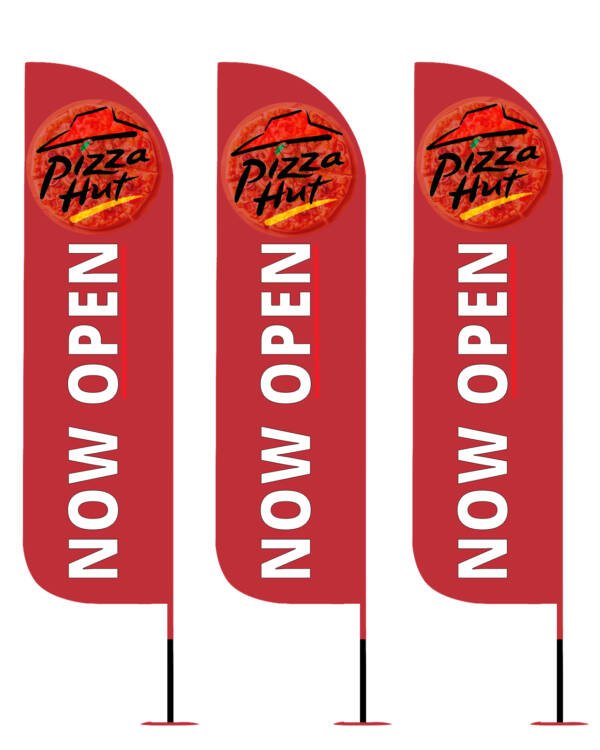 Pizza Hut 12ft Outdoor Advertising Flag