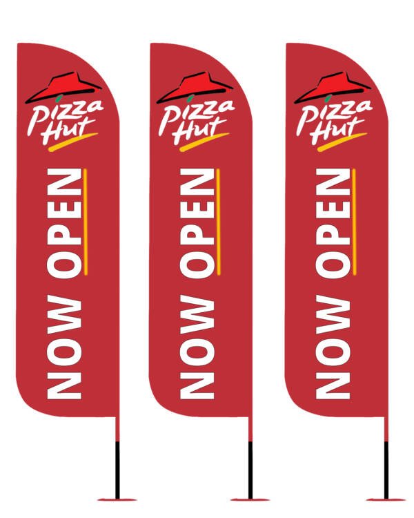 Pizza Hut 12ft Outdoor Advertising Flag