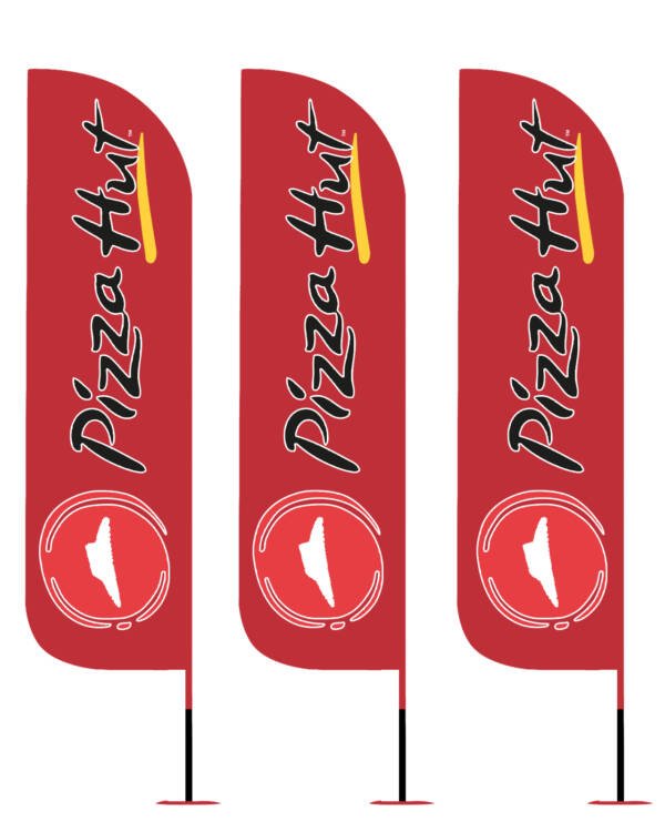 Pizza Hut 12ft Outdoor Advertising Flag