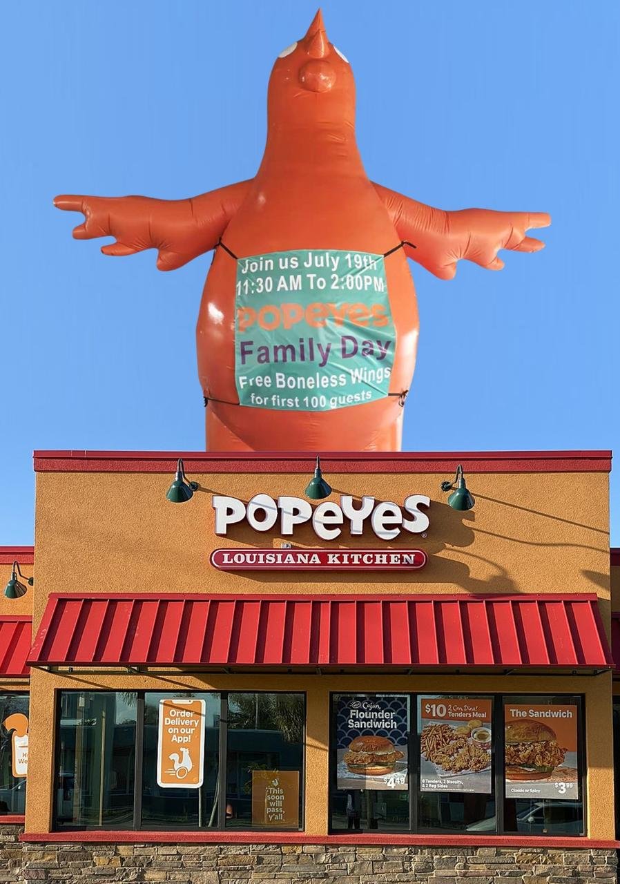 Bigger Chicken, Bigger Crowds — Blow Up Your Brand with a 22ft Balloon!