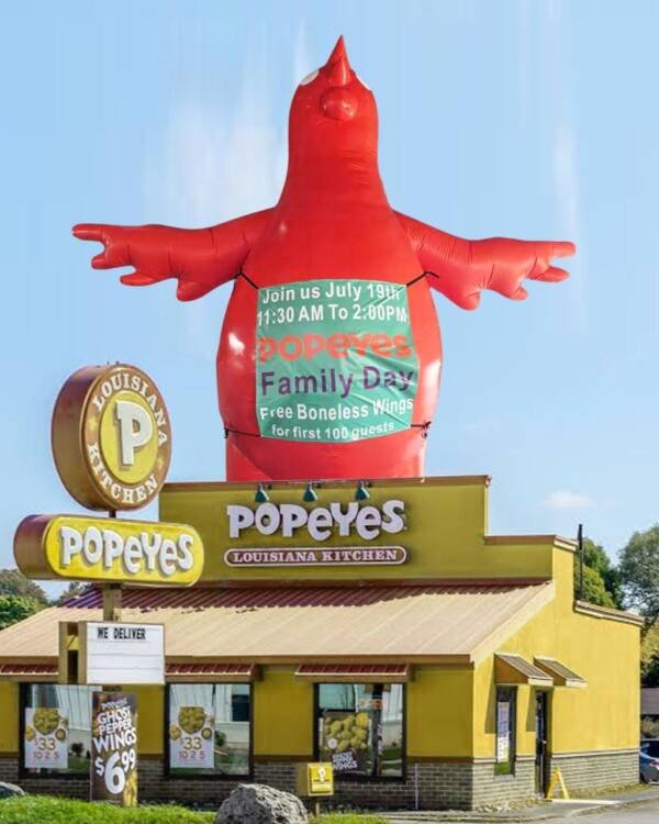 Bigger Chicken, Bigger Crowds — Blow Up Your Brand with a 22ft Balloon!