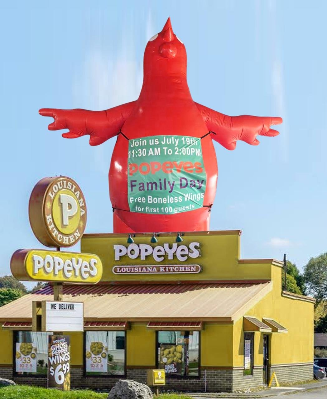 Bigger Chicken, Bigger Crowds — Blow Up Your Brand with a 22ft Balloon!