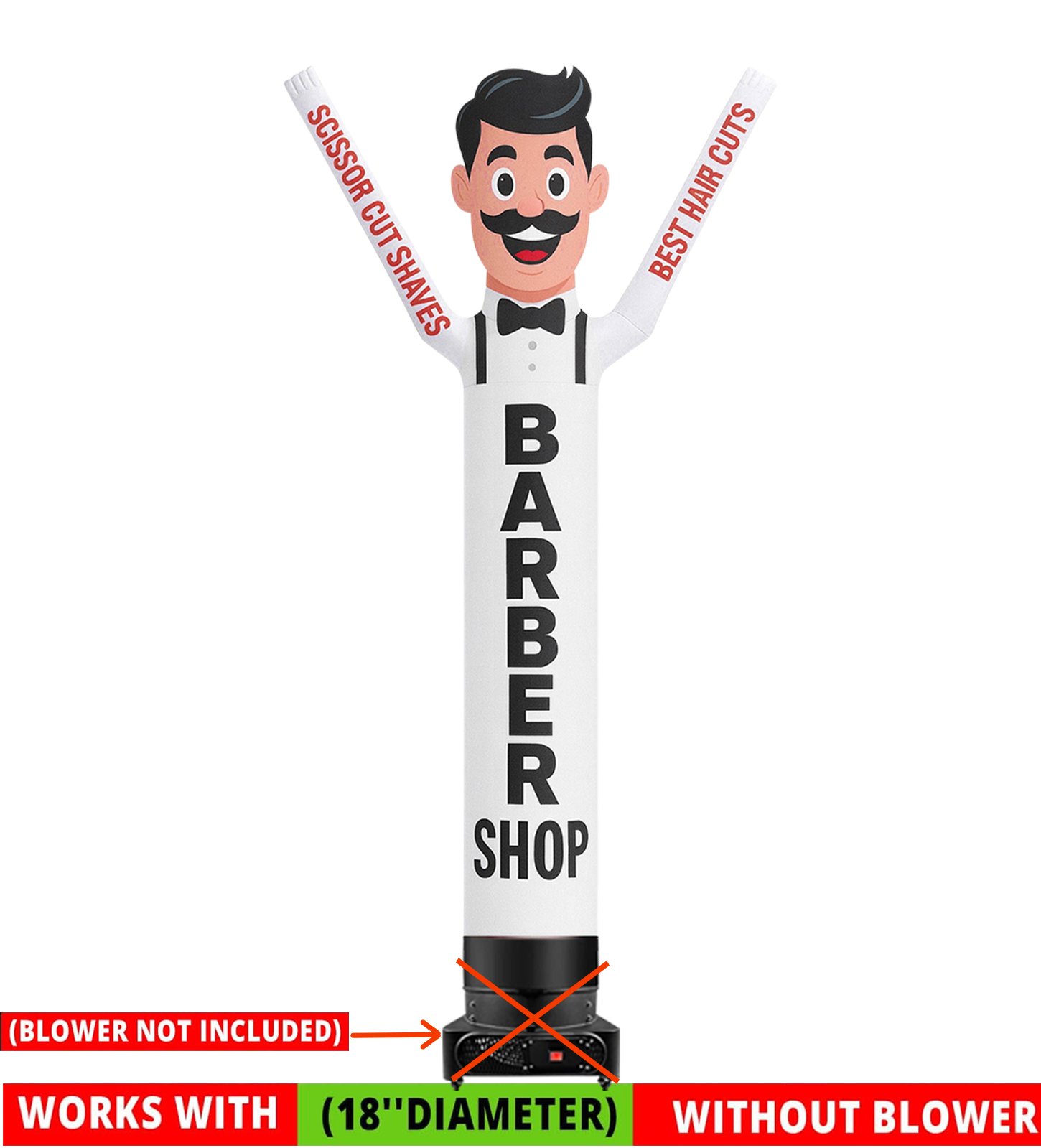 10ft Barber Shop Waving Man Inflatable