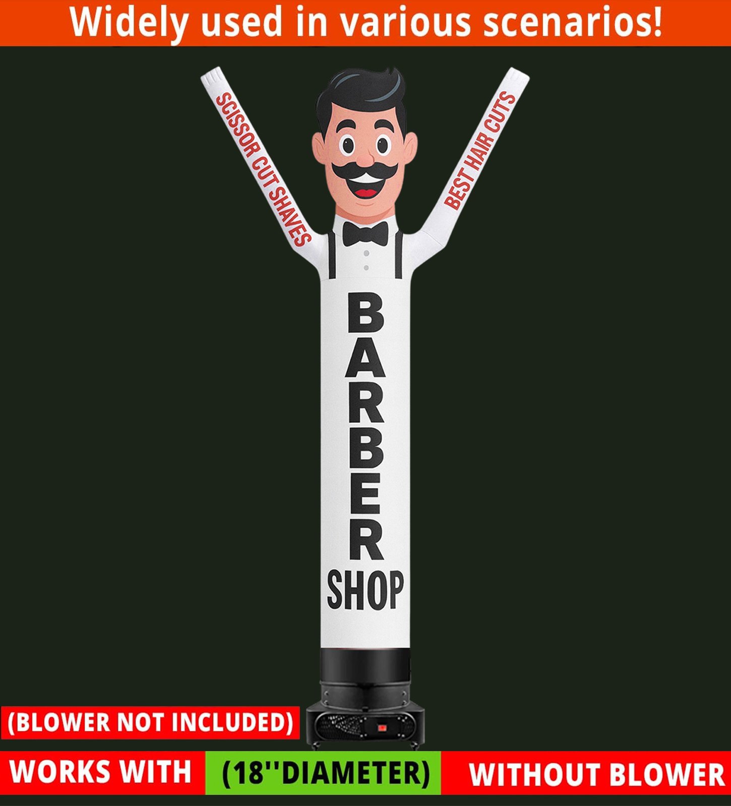 10ft Barber Shop Waving Man Inflatable
