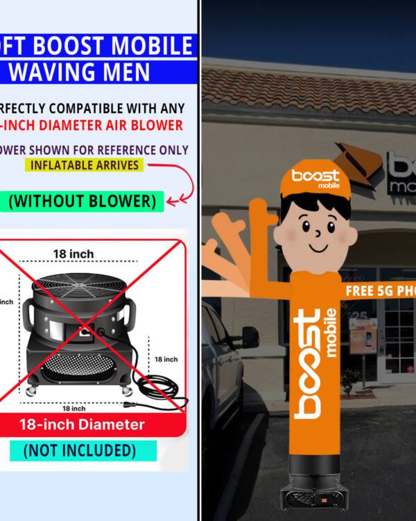 10ft Boost Mobile Inflatable One-Arm Waving Man