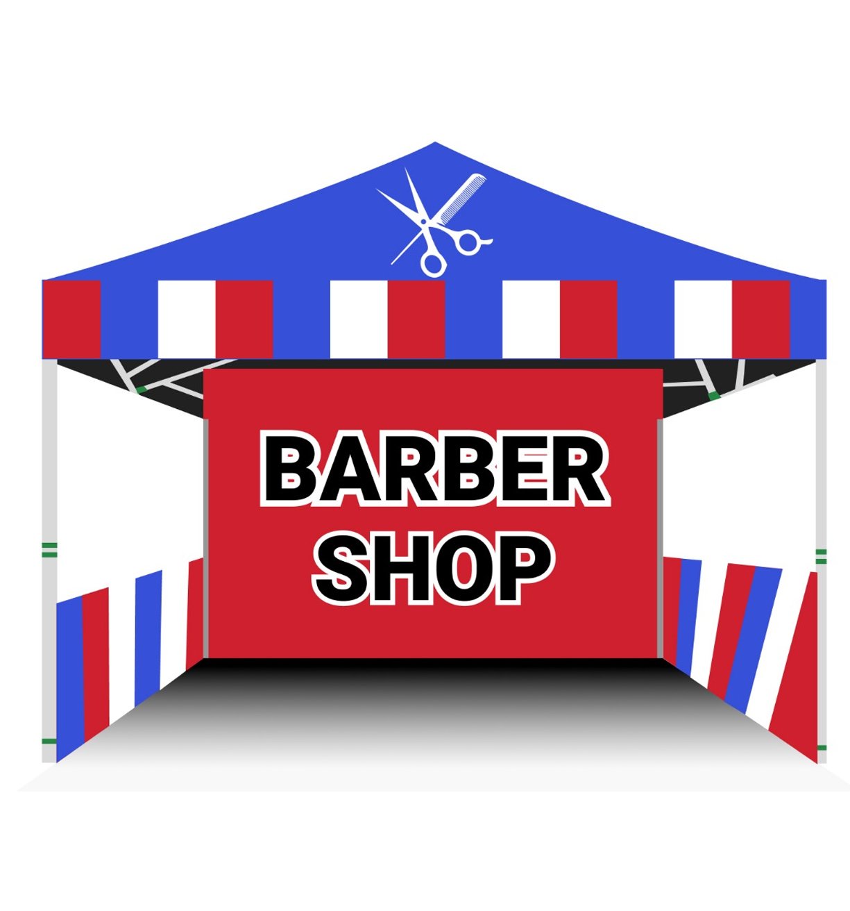 10x10-Barber-Shop-Tent-Red,-White-and-Blue-03
