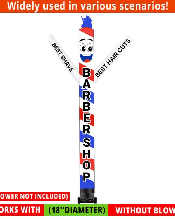 20ft Barber Shop Air Dancer Inflatable – Wacky Waving Tube Man for Outdoor Advertising - Image 12