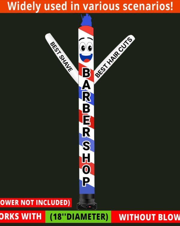 20ft Barber Shop Air Dancer Inflatable – Wacky Waving Tube Man for Outdoor Advertising - Image 6
